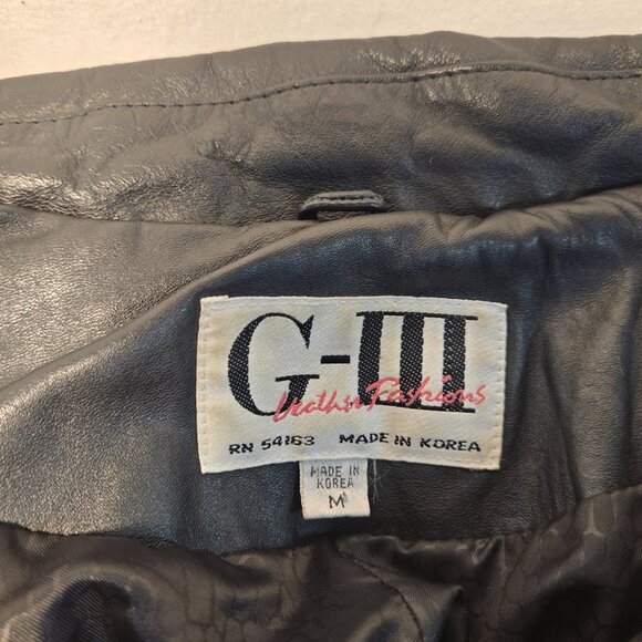 G-III Whimsigoth Grunge Fairy Mystery Black Leather Trench Coat Size M LIKE NEW! - Picture 15 of 16